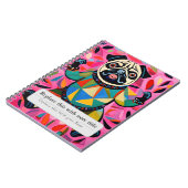 パーソナライズされたお洒落動物 – かわいいパグ ノートブック (左側)