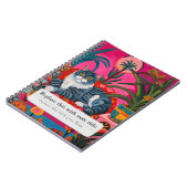 パーソナライズされたお洒落動物 – かわいい猫+ ノートブック (左側)