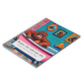 パーソナライズされたお洒落動物 – サル ノートブック (左側)