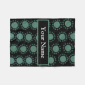 パーソナライズされたお洒落水玉模様 フリースブランケット (正面(横))