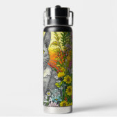 パーソナライズされたお洒落猫 ウォーターボトル (背面)