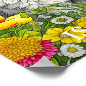 パーソナライズされたお洒落猫 ポスター (角)