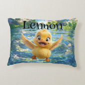 パーソナライズされたお洒落疑問に思ベビー枕 アクセントクッション (裏面)