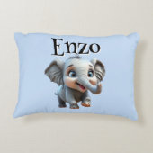 パーソナライズされたお洒落疑問に思象の枕 アクセントクッション (裏面)