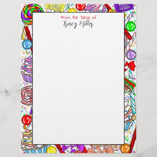 パーソナライズされたお洒落菓子 レターヘッド (正面)