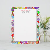 パーソナライズされたお洒落菓子 レターヘッド (スタンド正面)