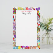 パーソナライズされたお洒落菓子 便箋 (スタンド正面)