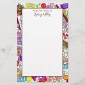 パーソナライズされたお洒落菓子 便箋 (正面)