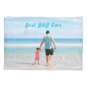 パーソナライズされたお父さんの写真のクッションカバー ギフト 枕カバー (裏面)