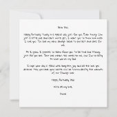 パーソナライズされたお父さん写真の誕生日カード - 印刷済み 招待状 (裏面)