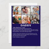 パーソナライズされたお父さん定義6枚写真コラージュ シーズンカード (正面/裏面)