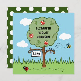 パーソナライズされたお祝いツリーの誕生発表