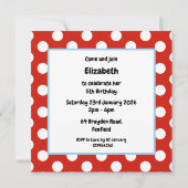 パーソナライズされたお祝いツリーキッズバースデーパーティー (裏面)