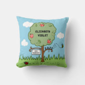 パーソナライズされたお祝いツリーキッド クッション (正面)