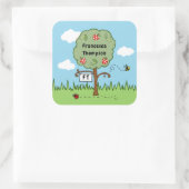 パーソナライズされたお祝いツリーキッド スクエアシール (バッグ)