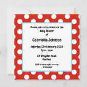 パーソナライズされたお祝いツリーベビーシャワー招待状 (裏面)