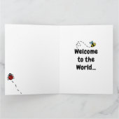 パーソナライズされたお祝いツリー生まれたばかりの新生児 カード (内部)