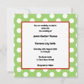 パーソナライズされたお祝いツリー結婚式招待状 (裏面)