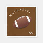 パーソナライズされたお祝い写真と文字サッカー スタンダードカクテルナプキン (正面)