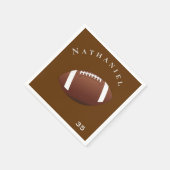 パーソナライズされたお祝い写真と文字サッカー スタンダードカクテルナプキン (角)