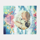 パーソナライズされたお祝い慰霊碑 フリースブランケット (正面(横))