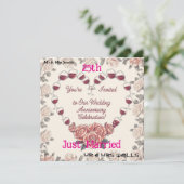 パーソナライズされたお祝い25年の愛 招待状 (スタンド正面)