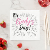 パーソナライズされたお祝い スタンダードランチョンナプキン (インサイチュ)