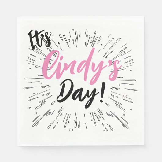 パーソナライズされたお祝い スタンダードランチョンナプキン (正面)