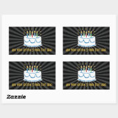 パーソナライズされたお誕生日ケーキシールまたはワインラベル 長方形シール (シート)