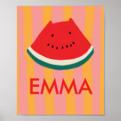 パーソナライズされたかぼちゃの子供用ウォールアート ポスター (正面)