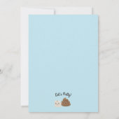 パーソナライズされたかわいいうんち&トイレットペーパー(ティーピー)パーティー 招待状 (裏面)