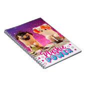 パーソナライズされたかわいいかわいいプルシエのパワーフォト ノートブック (右側)