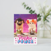 パーソナライズされたかわいいかわいいプルシエのパワープルシメール ポストカード (スタンド正面)