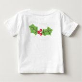 パーソナライズされたかわいいクリスマスジンジャーブレッドマンの赤ちゃんT ベビーTシャツ (裏面)