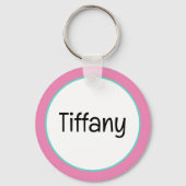 パーソナライズされたかわいいグレーカラフル猫 キーホルダー (裏面)