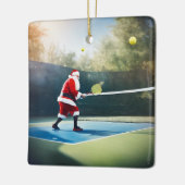 パーソナライズされたかわいいサ遊ンタの漬物 セラミックオーナメント (左)