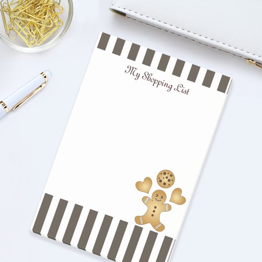 パーソナライズされたかわいいジンジャーブレッドマンクッキー ポストイット