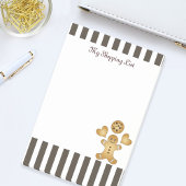 パーソナライズされたかわいいジンジャーブレッドマンコーキー ポストイット