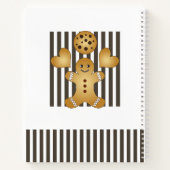 パーソナライズされたかわいいジンジャーブレッドマンCookie ノートブック (裏面)
