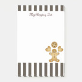 パーソナライズされたかわいいジンジャーブレッドマンCookie ポストイット (正面)