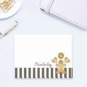 パーソナライズされたかわいいジンジャーブレッドマンCookie ポストイット