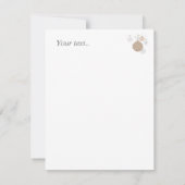 パーソナライズされたかわいいセージグリーンのクリスマスツリーの雪 ノートカード (裏面)