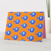 パーソナライズされたかわいいゾウの母の日カード カード (裏面)