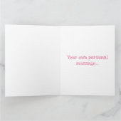 パーソナライズされたかわいいゾウの母の日カード カード (内部)