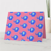 パーソナライズされたかわいいゾウの母の日カード カード (裏面)