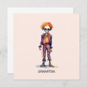 パーソナライズされたかわいいゾンビのハロウィーン(6) (正面/裏面)