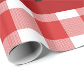 パーソナライズされたかわいいピザ赤いピザを市松模様に名付ける ラッピングペーパー (ロールコーナー)