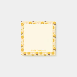 パーソナライズされたかわいいベアードーナツ ポストイット