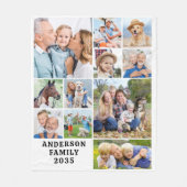 パーソナライズされたかわいいユニーク家族11枚 フリースブランケット (正面)