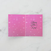 パーソナライズされたかわいいユーモアの猫の写真 父の日 カード (内部)